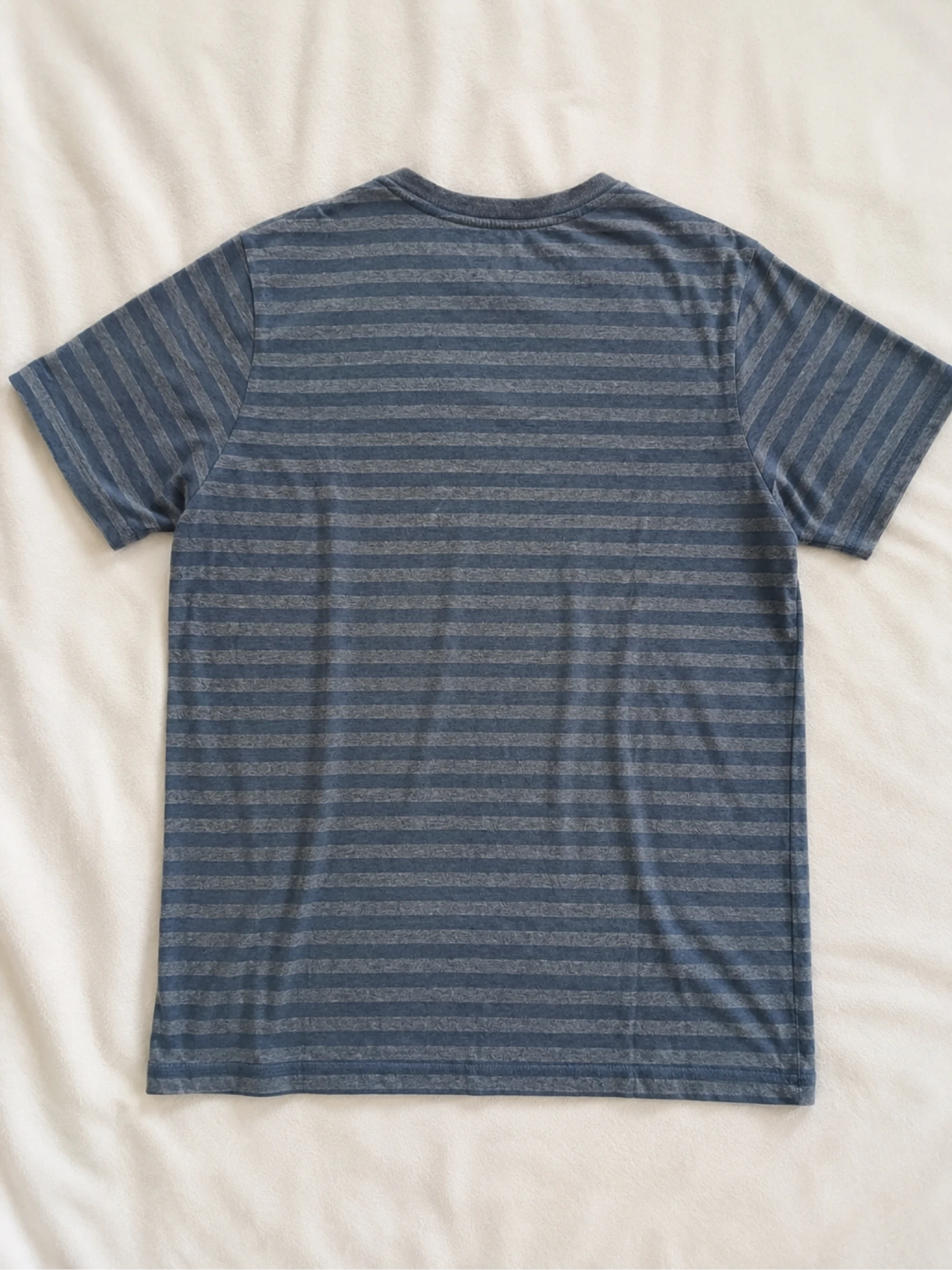 T-shirt Levi’s azul mesclado listrado homem S 100% algodão logo vermelho casual – photo 3
